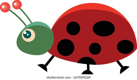 ladybug aislado en fondo blanco. vector ilustrativo