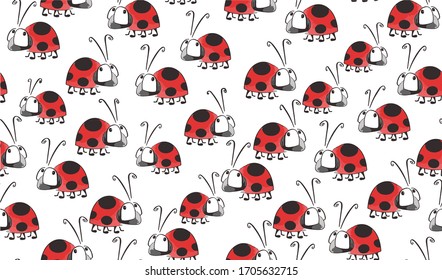 Ladybug Ladybird icon set line. Funny insect. Cartoon   character. Flat design. White background. Isolated. 2