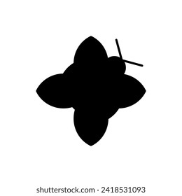 Ladybug or ladybird in silhouette flat icon. Summer vacation element graphic resources for many purposes.