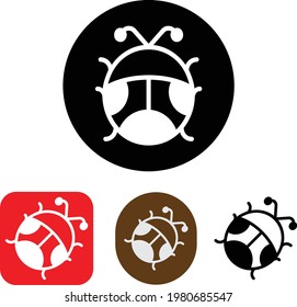 Ladybug or ladybird vector graphic illustration, isolated.