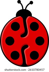 Ladybug Letter Vector Element Alphabet H