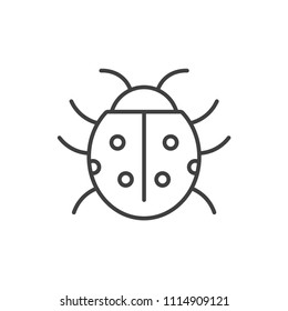 Ladybug line icon.