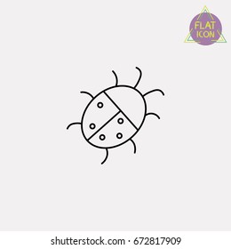 ladybug line icon
