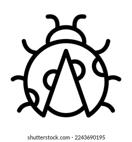 ladybug line icon illustration vector graphic