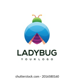 Ladybug logo colorful illustration vector