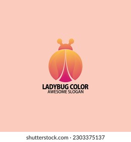 ladybug logo design gradient colorful