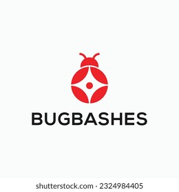ladybug logo design vector silhouette illustration