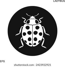ladybug logo. Isolated ladybug on white background