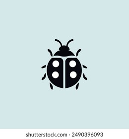 ladybug logo, ladybug, silhouette ladybug