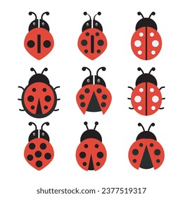  Ladybug Logo small vector cute symbol. Ladybug icon. Flying red bug vector
 Minimalist ladybug beetle logo vector illustration design, ladybug logo design Red and Black on White Background.