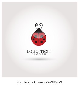Ladybug Logo. Symbol & Icon Vector Template.