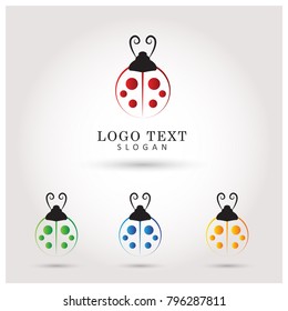 Ladybug Logo. Symbol & Icon Vector Template.