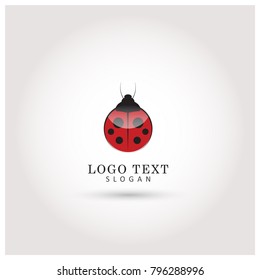Ladybug Logo. Symbol & Icon Vector Template.