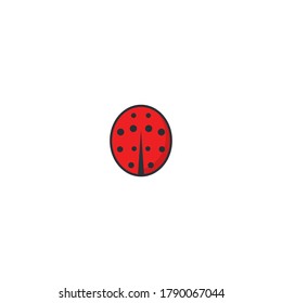 Ladybug logo vector icon illustration design 