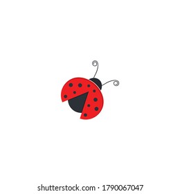 Ladybug-Logo, Vektorsymbol-Design 