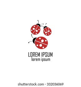 Ladybug logo vector illustration