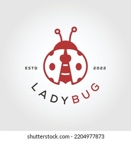 Ladybug logo vector. Insect design.