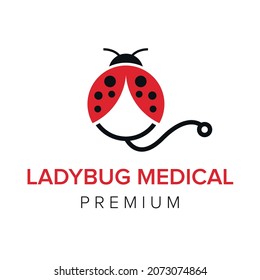 ladybug medical logo icon vector template