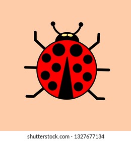 ladybug network vector cartoon illustration 