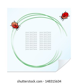 ladybug on a letter