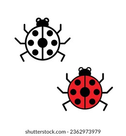 ladybug on white background Illustration Vector