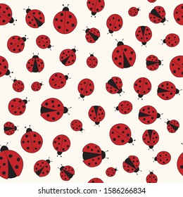 Ladybug on white background - texture