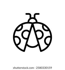 Ladybug Outline Icon. Ladybug Icon