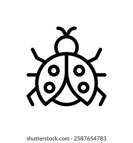 Ladybug Outline Icon. Ladybug Icon