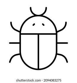 Ladybug Outline Icon Animal Vector