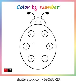 Butterfly Painting Page Color By Numbers Stock Vector (Royalty Free ...