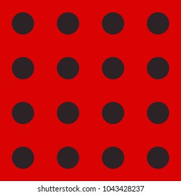 Ladybug pattern. Seamless vector