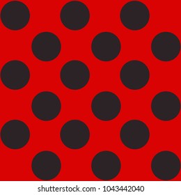 Ladybug pattern. Seamless vector