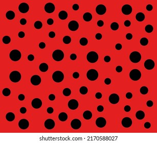 Ladybug pattern. Seamless vector illustration