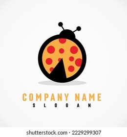 Ladybug Pizza For Company Logo Vector 1