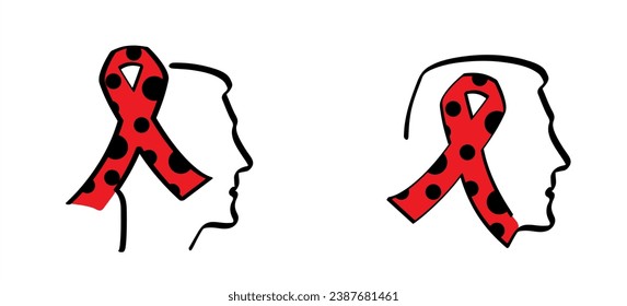 Ladybug ribbon. Red, black dots ribbons. Holland or the Netherlands, is the ladybug is a symbol against "senseless violence". Often placed in places with a fatal outcome. Domestic violence.