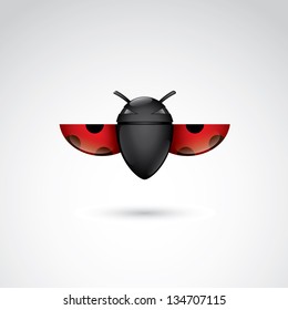 Ladybug robot - vector illustration