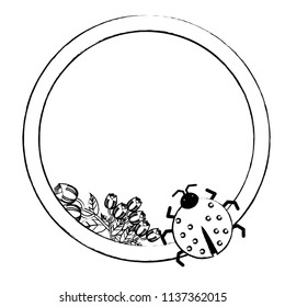 ladybug and roses design