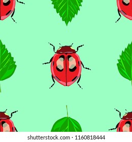 ladybug seamless pattern