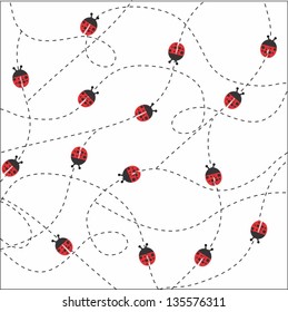 ladybug seamless pattern