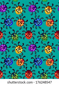 ladybug seamless pattern