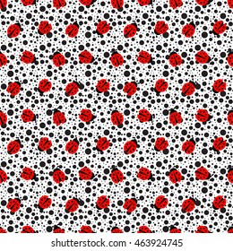 Ladybug Seamless Pattern