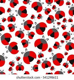 Ladybug seamless pattern. Ladybird endless pattern
