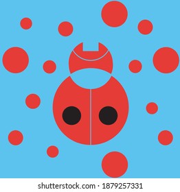 Ladybug sem abstract vector pattern