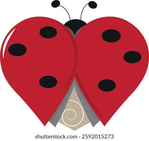 ladybug in the shape of a heart