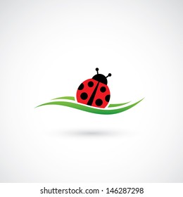 Ladybug sign - vector illustration