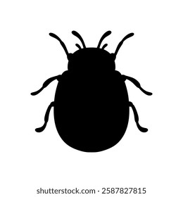 ladybug silhouette vector illustration isolated on white background