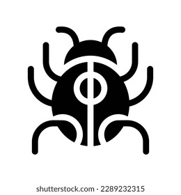 ladybug solid icon illustration vector graphic