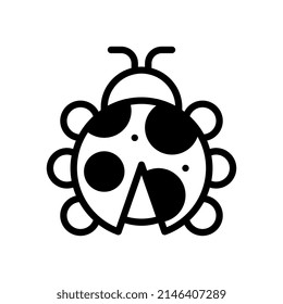 ladybug solid style icon. vector illustration for graphic design, website, app. EPS 10