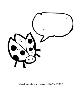 Ladybug mit Wortblase-Cartoon