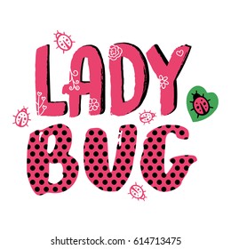 Ladybug three color print for children